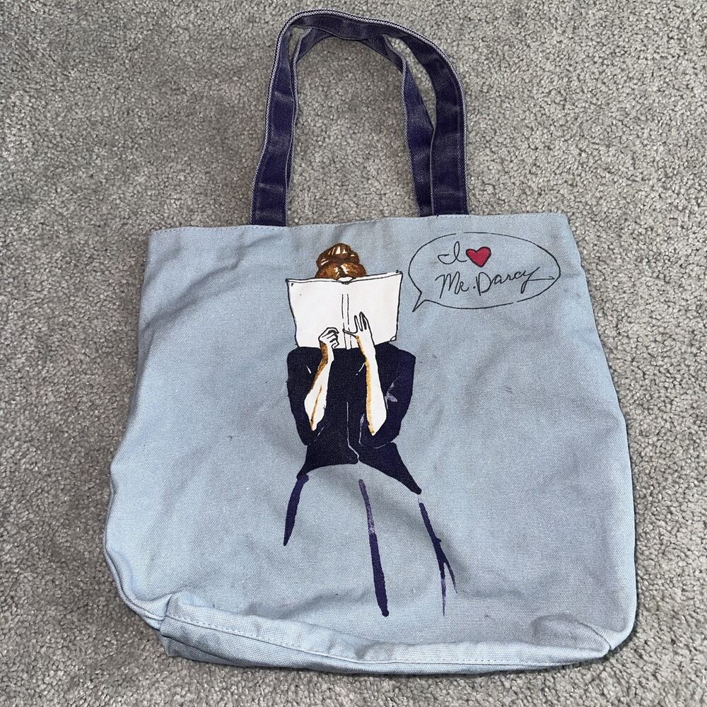 PRIDE & PREJUDICE "I Heart Mr. Darcy" Barnes & Noble Book Tote Bag Artistic